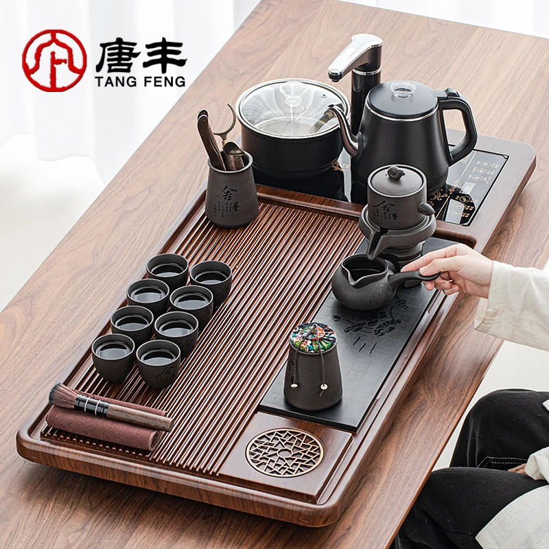 唐丰茶台紫砂自动茶具全自动上水茶盘整套家用客厅轻奢会客泡茶器