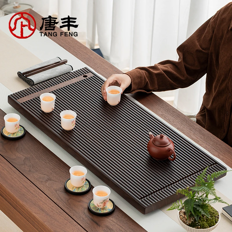 唐丰茶盘2025新款家用中式竹制茶具托盘干泡茶台湿泡台茶托盘简约