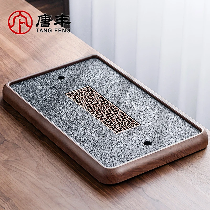 唐丰小型茶盘干泡茶台家用新中式功夫茶托盘专用沥水盘干泡盘