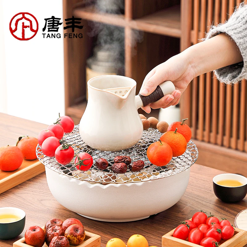 唐丰大容量煮茶器具烤奶罐罐壶家用室内冬天围炉煮茶烤火炉全套装