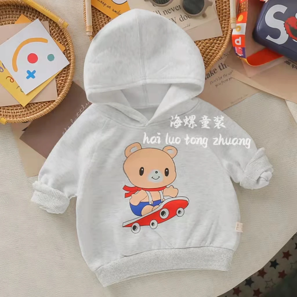 【断码清仓】可爱卡通无骨卫衣儿童春季长袖上衣小童宝宝春秋童装