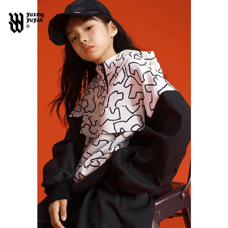 雨星雨嫣女童休闲套装2025新款女大童洋气12岁女孩春秋运动初中生