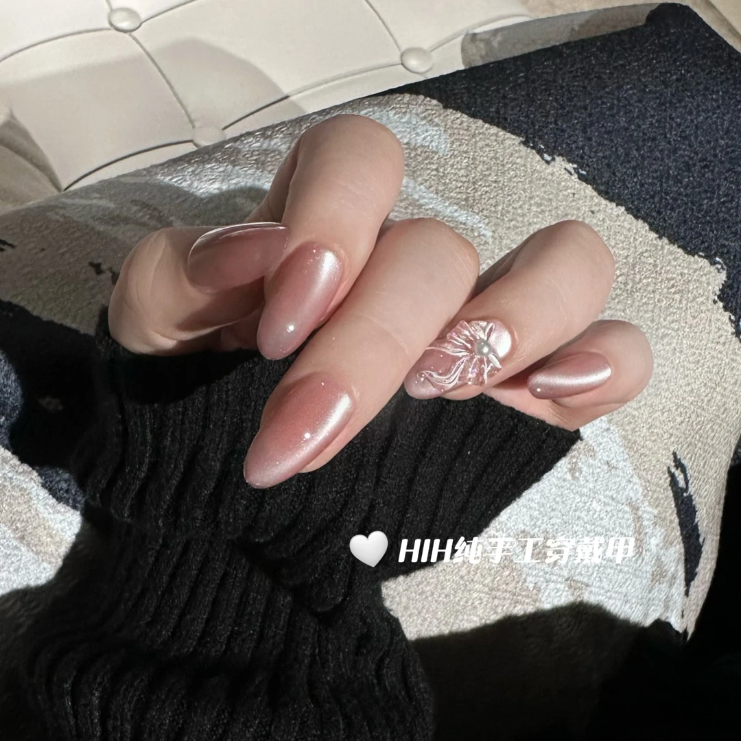 ❀精灵王座❀纯手工穿戴甲纯欲新款心动流行猫眼气质手绘时尚推荐