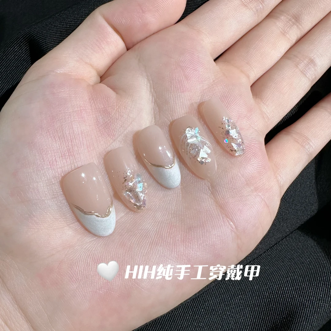 ❀时光隧道❀纯手工穿戴甲纯欲手绘气质心动手绘流行冰透时尚推荐