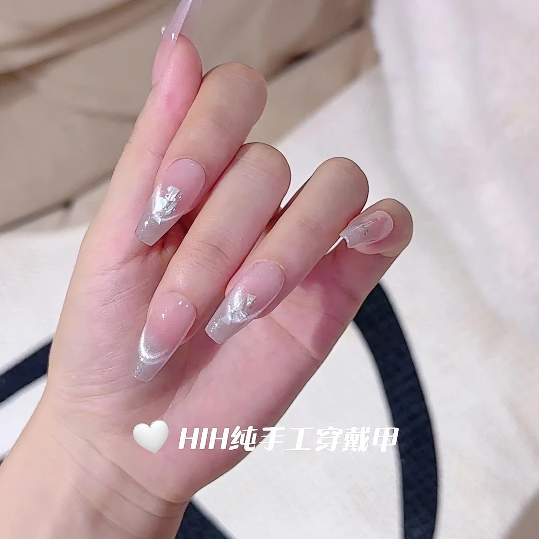 ❀温香软玉❀纯手工穿戴甲纯欲夏季心动手绘裸色法式气质时尚推荐