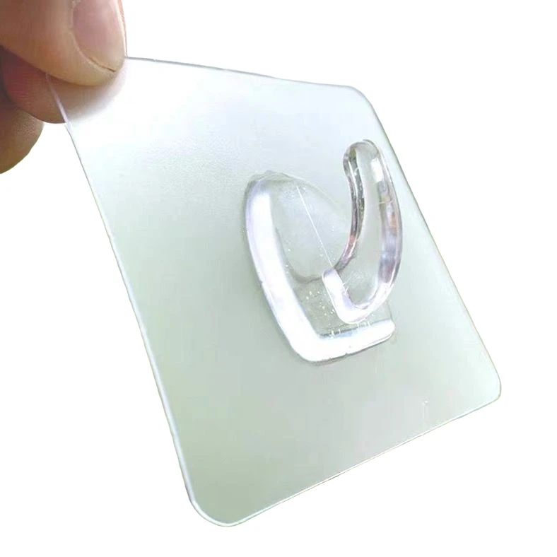 透明无痕防锈挂钩免打孔粘胶钩浴室厨房宿舍门后衣帽包收纳粘双钩