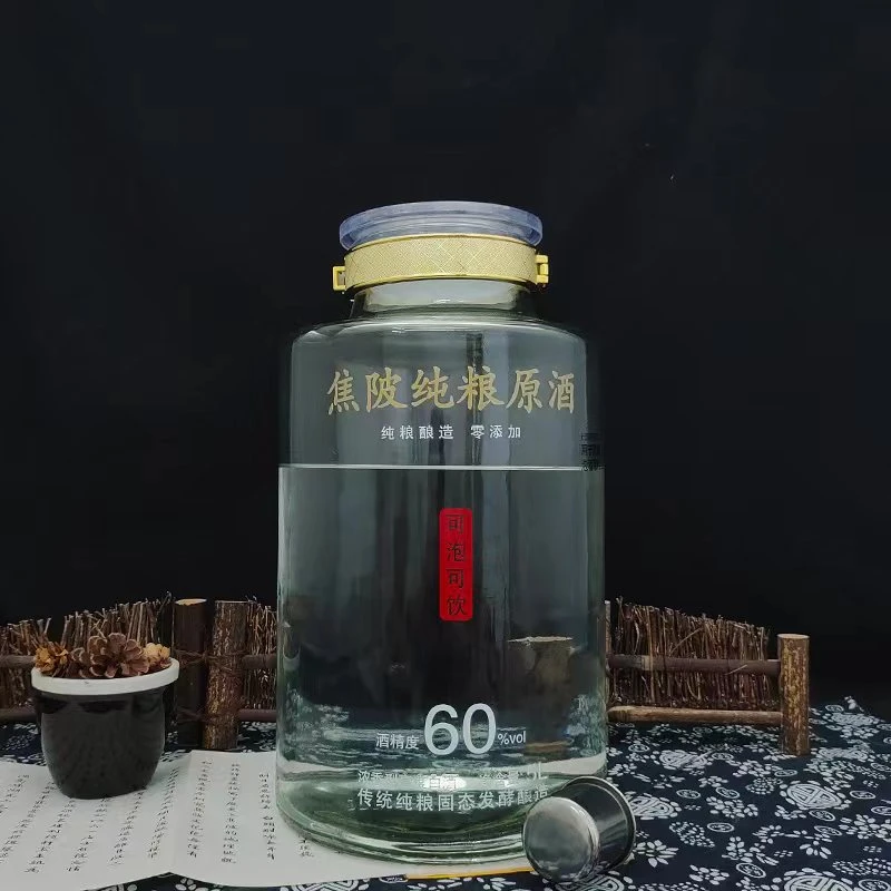 JIAO PO/焦陂【酒厂直营】纯粮原酒浓香型白酒5升坛装60度5L