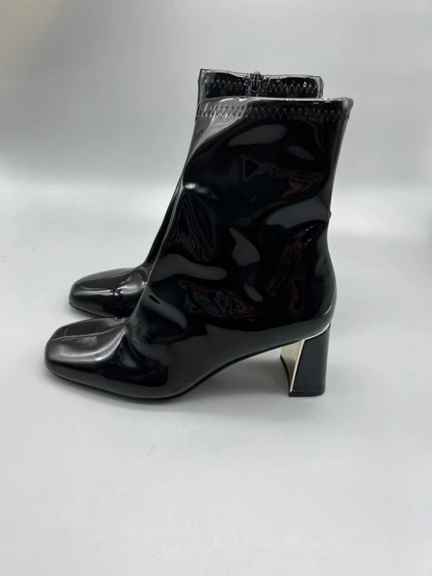 全新未使用  Aldo 1314 漆皮粗跟瘦瘦祙子靴