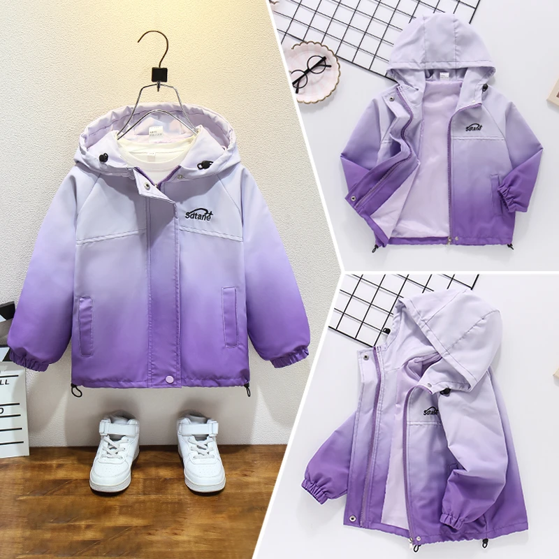 女童冲锋衣外套2025新款儿童春秋季时髦洋气户外服儿童薄款风衣潮