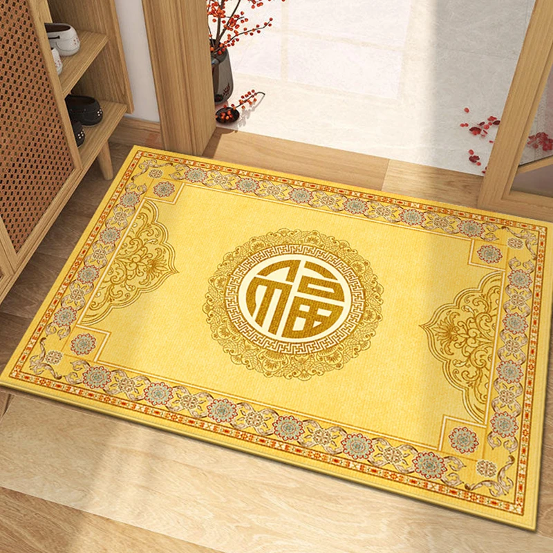 金色地垫入户门垫福字门口进门脚垫式地毯室外换鞋垫子滑