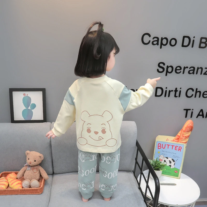 女童睡衣春秋季纯棉长袖小女孩中小童宝宝儿童秋款家居服全棉套装