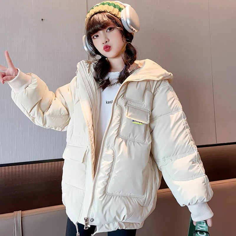 女童棉服2023新款洋气女孩加厚棉内胆外穿棉服韩【韩版口袋款】
