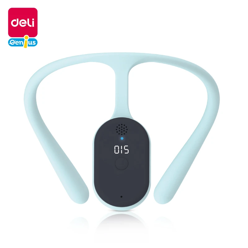 得力YX113坐姿矫正器写字预防驼背防低头视力保护姿势提醒AI语音