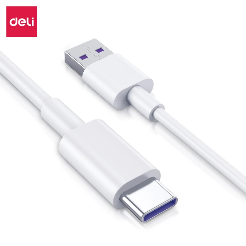 得力LC104/LC100/LC109软胶数据线/Type-C_1米_白)(条)