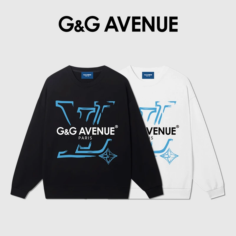 法国G&G AVENUE秋季新款百搭卫衣休闲圆领长袖潮流卫衣男女同款