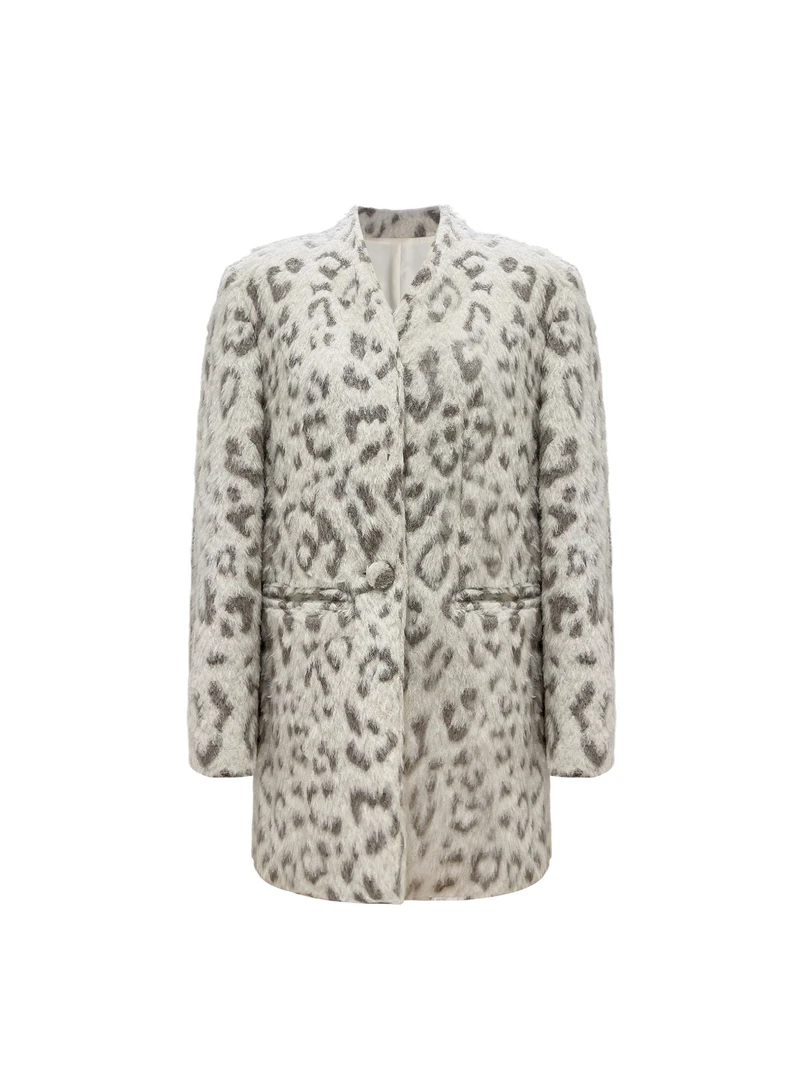 【价格已开】姜安妮__DU家定制羊驼毛马海毛羊毛豹纹皮草