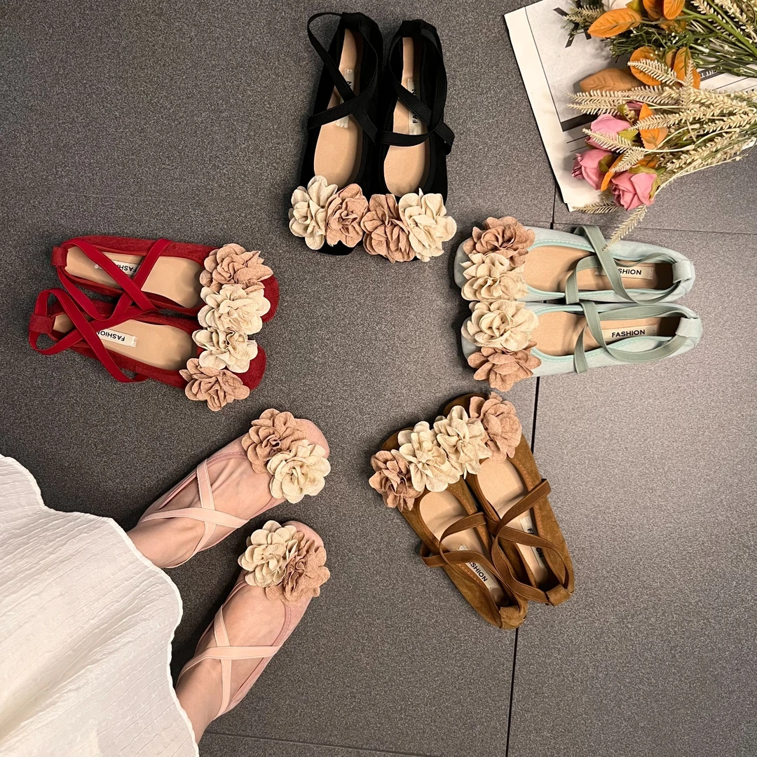 2025春夏单鞋防滑平底鞋软底纯色百搭仙女风韩版玛丽珍鞋方头学生