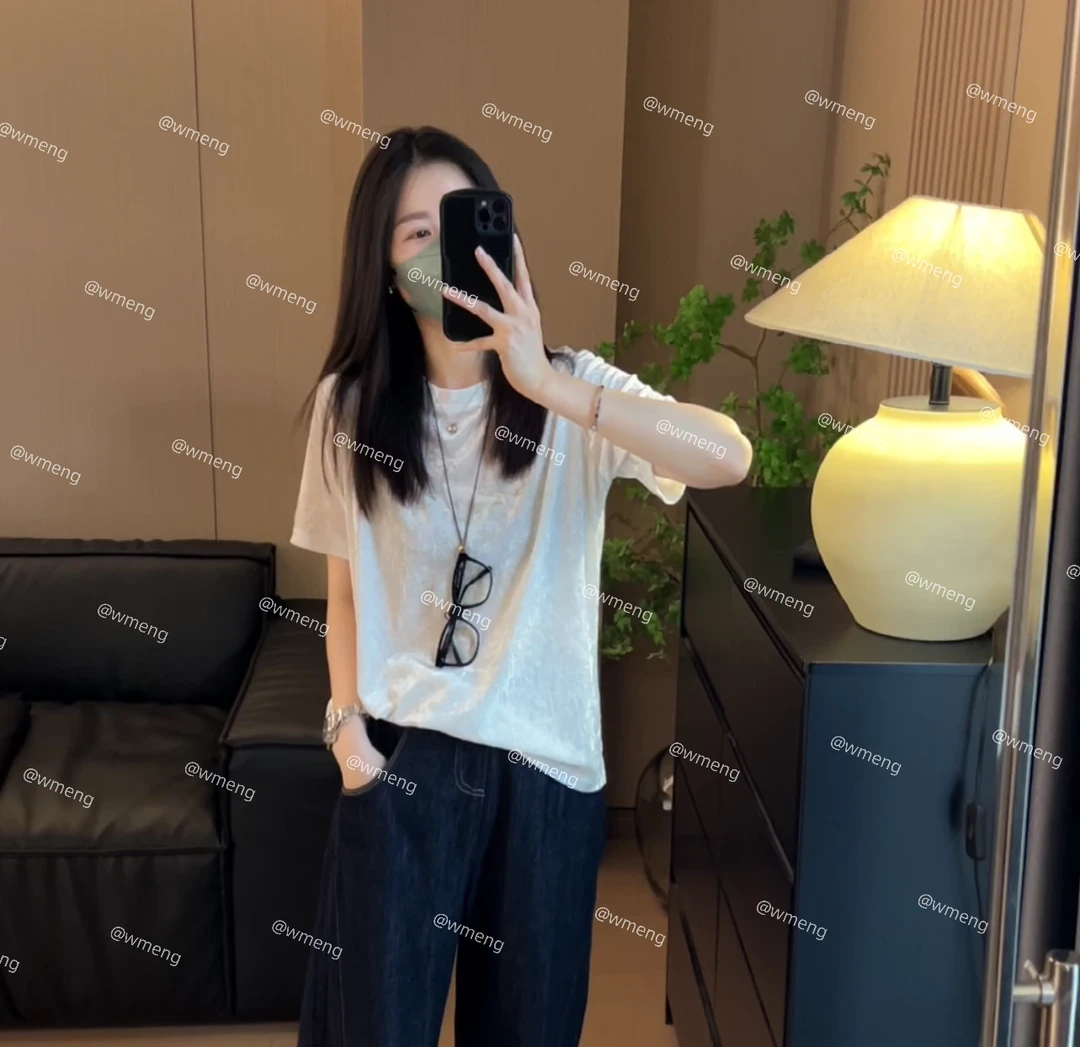 WMeng.【丝绒t】柔软舒适显瘦正肩