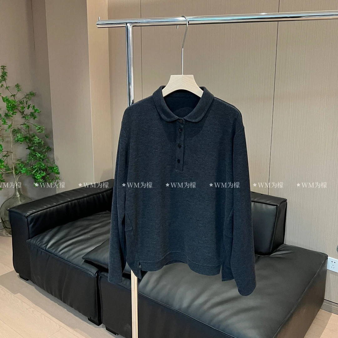 WMeng.【绒感圆圈】欧货极简强调立裁显瘦双面绒感小衫