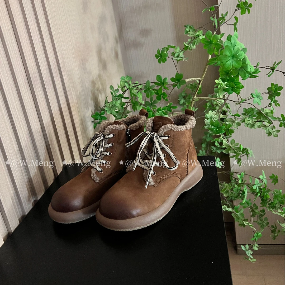 WMeng.【温暖牌】小众极简百搭加绒靴子