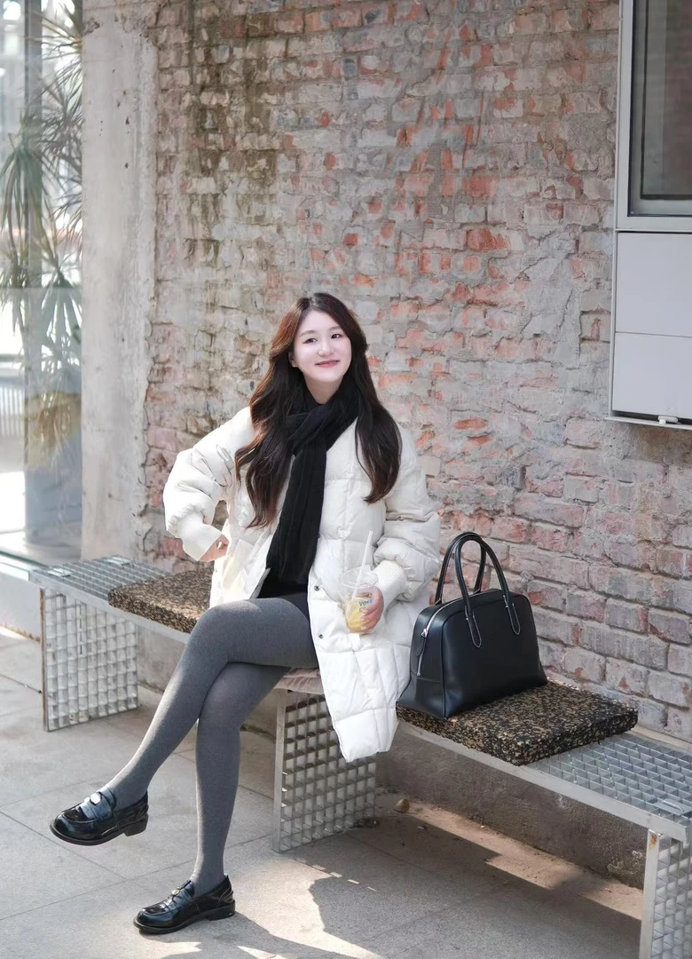 2024年冬季新款棉袄外套韩系休闲高级感超好看百搭打底裤套装