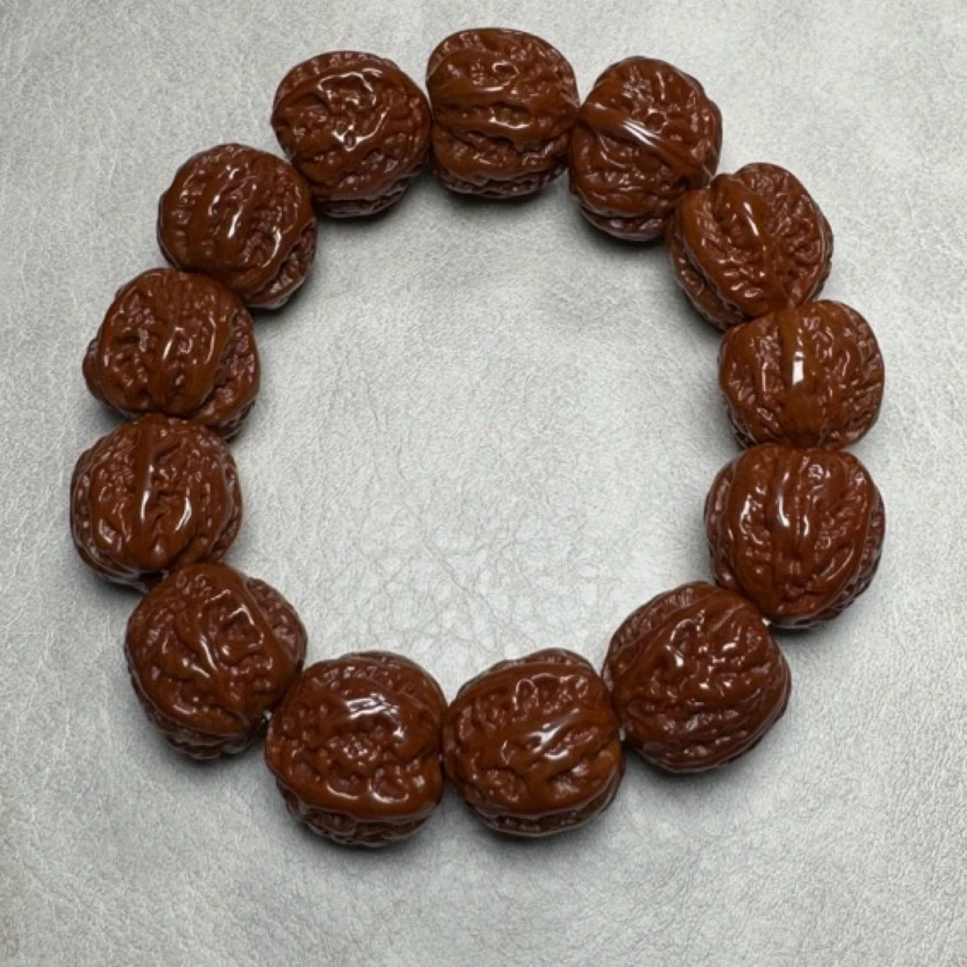 非金属木质手链 戒台寺盘玩核桃手串单圈饰品单珠尺寸20mm+首饰