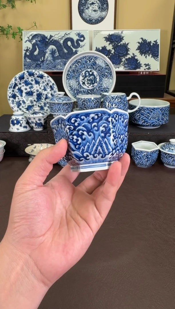 【闪购商品】羿器窑夔龙六方杯