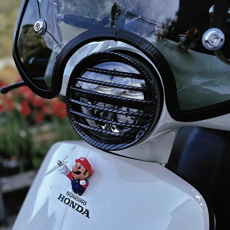 适用于本田NS125la复古灯罩摩托改装配件LA125大灯装饰保护