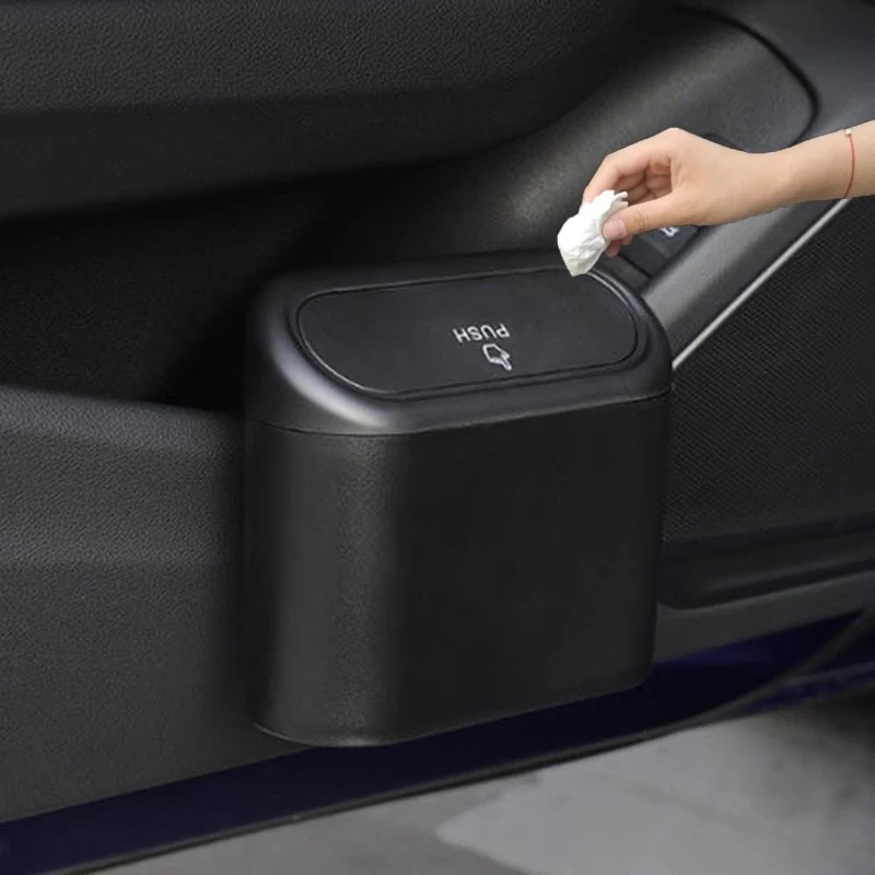 车载垃圾桶车上内饰多功能大收纳桶汽车内用置物桶车用垃圾袋挂式