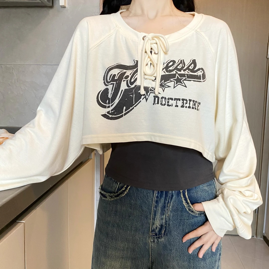 王家有鱼【小个子定制】春夏季新款显瘦时尚百搭两件套长袖外穿卫衣