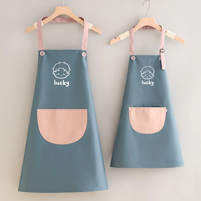 防水防油围裙家用厨房亲子围腰定制logo印字儿童餐饮专用工作服男