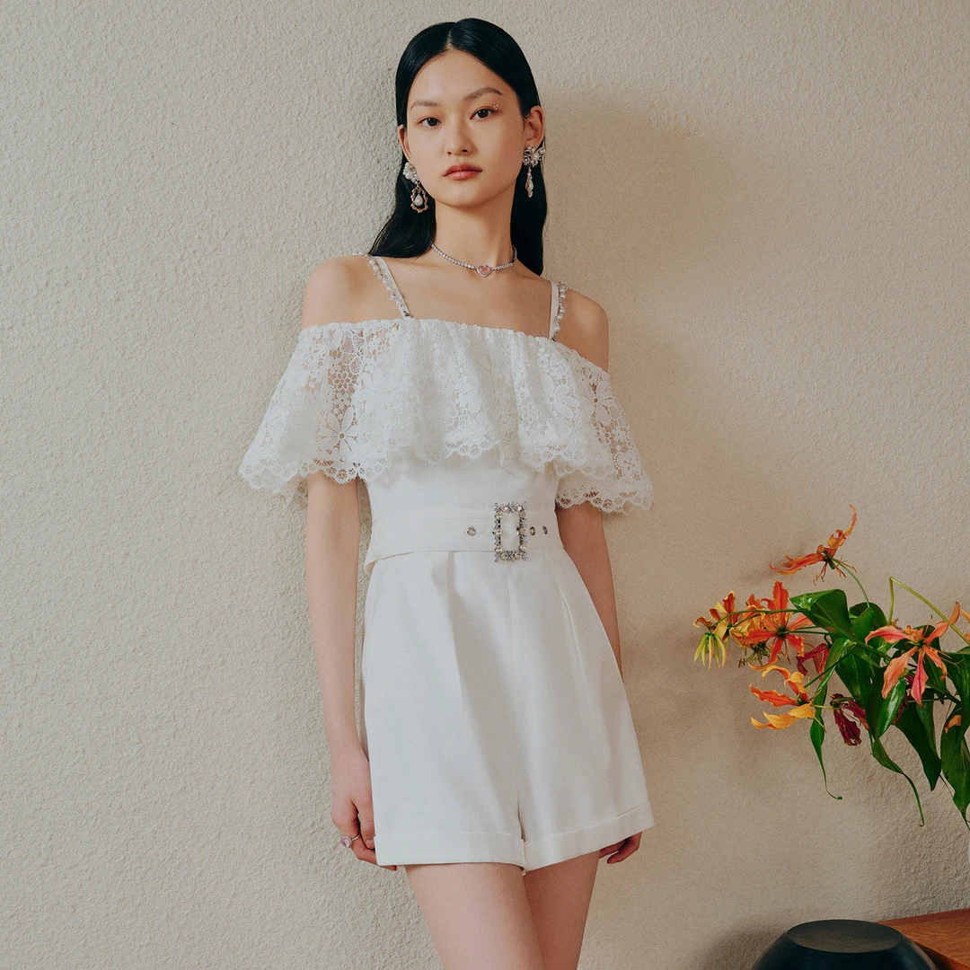 MAXRIENY | 吊带一字肩连体裤女高级感夏季