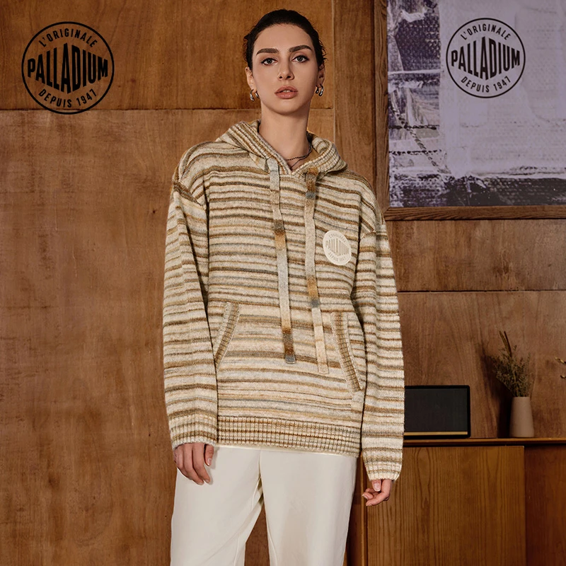 PALLADIUM帕拉丁休闲潮流百搭秋冬保暖男女同款连帽毛衫1010676
