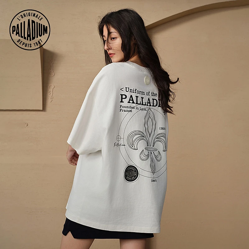 【明星同款】PALLADIUM帕拉丁夏季男女宽松潮流套头短袖T恤109649