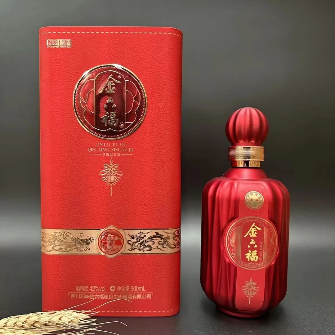 金六福迎福42度清香型纯粮食酿造送礼婚宴升学宴500mL42度