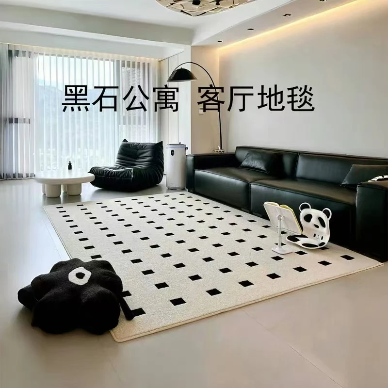【春哥严选】黑石公寓（防水）意式极简家用客厅卧室地毯奶油风轻奢风