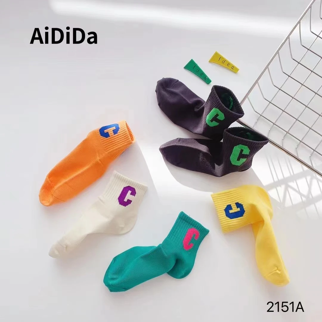 儿童春夏新款经典款运动款精品百搭潮流时尚透气短袜ins棉袜潮袜
