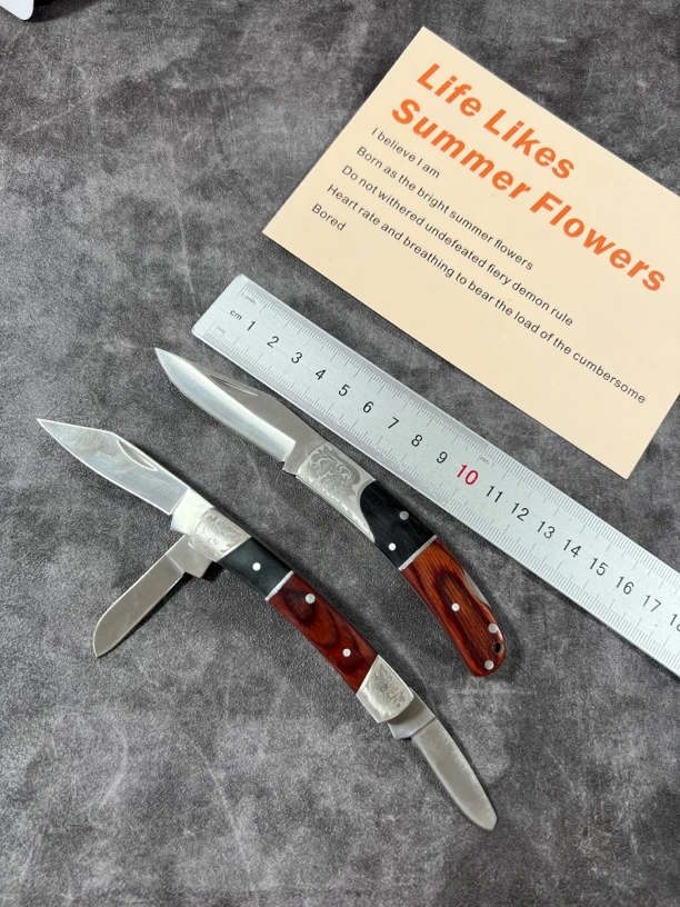 32 外贸代工库存老刀折叠水果小刀单开三开两件套