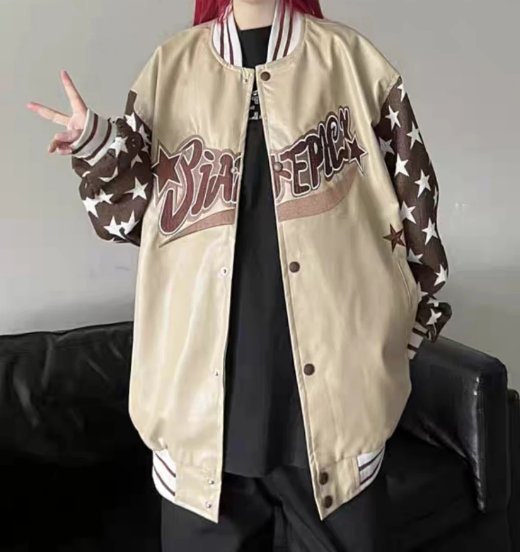 美式潮牌刺绣棒球服 高街男女同款