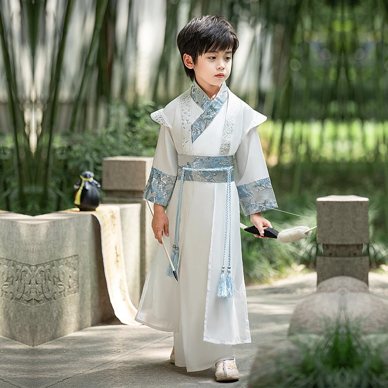 男童汉服春秋新款中国风古风帅气儿童古装小少爷国学服演出服套装
