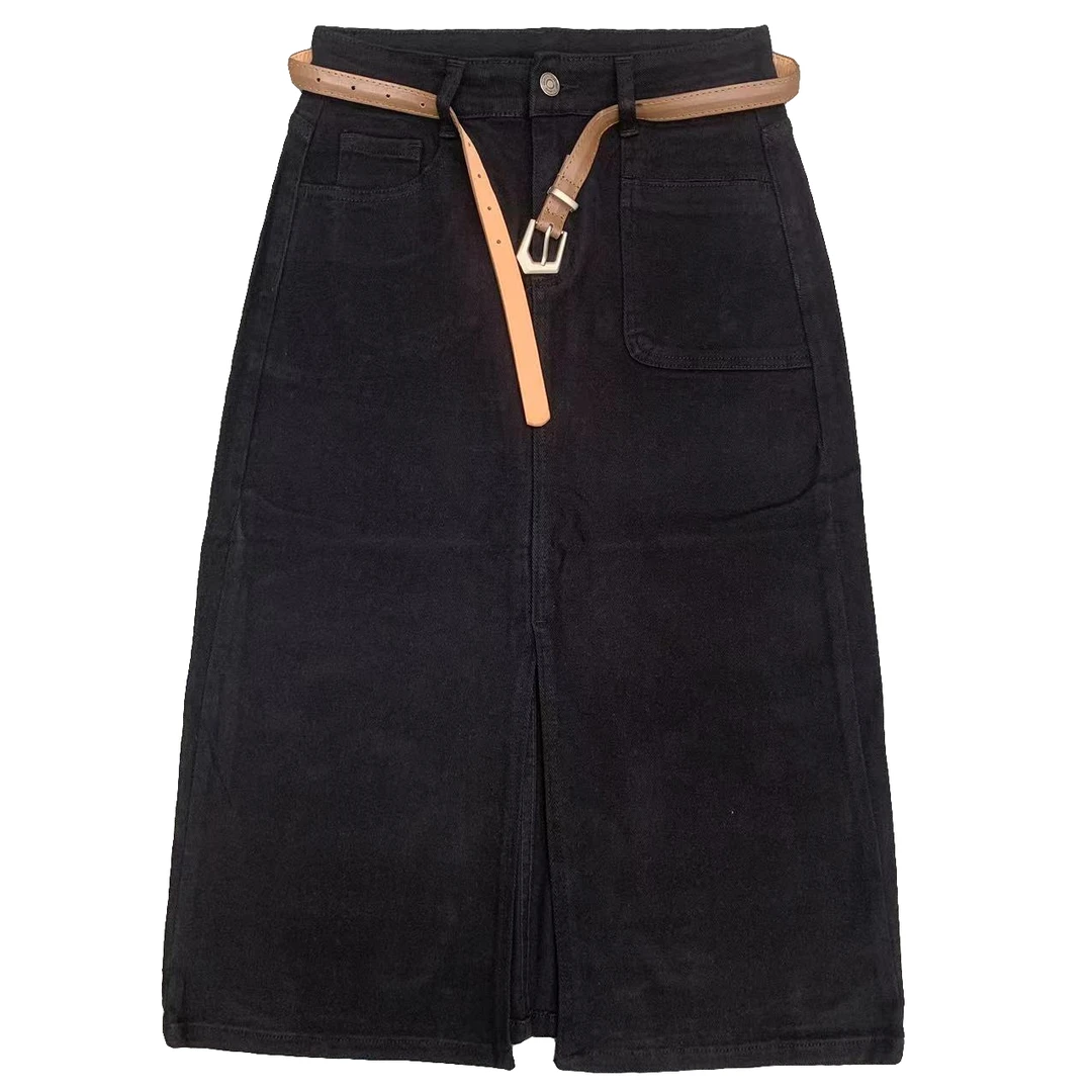 【牛仔裙】22312 时尚休闲百搭水洗牛仔裤牛仔裙