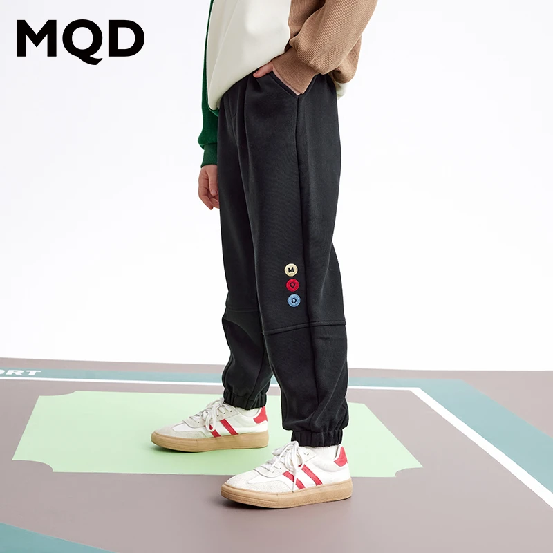 MQD童装儿童春秋新款针织长裤中大童运动透气舒适裤子潮9633W1632
