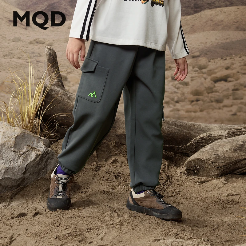 MQD童装儿童25春季新品户外露营运动跑步针织裤9643W1616