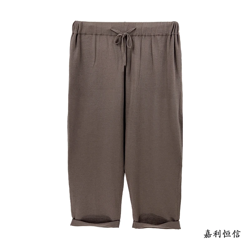 【匠心工艺】零压感宽松休闲精纺丝绒女式九分裤