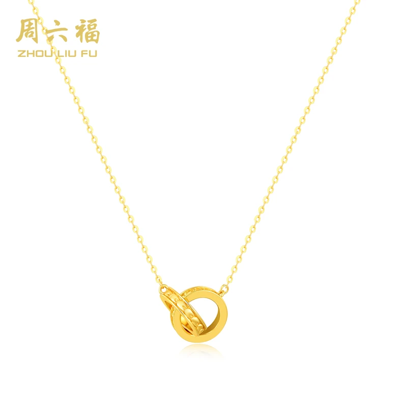 【周六福】龙鳞凤羽s925银时尚潮流套链-Y6291-主