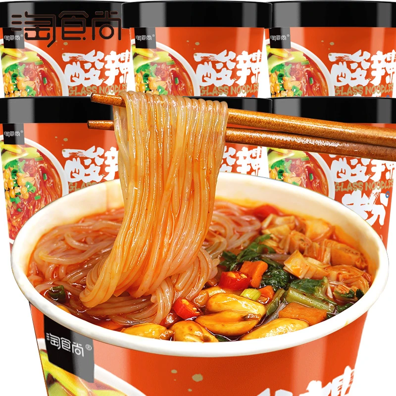 【池爸专属】淘食尚酸辣粉麻辣鲜香138g*6桶装酸辣粉桶装加料顺滑