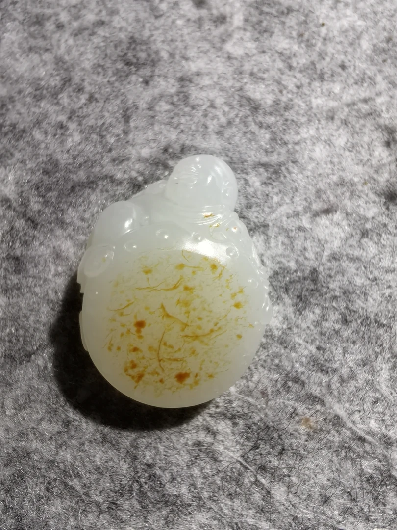 和田白玉童子小挂件