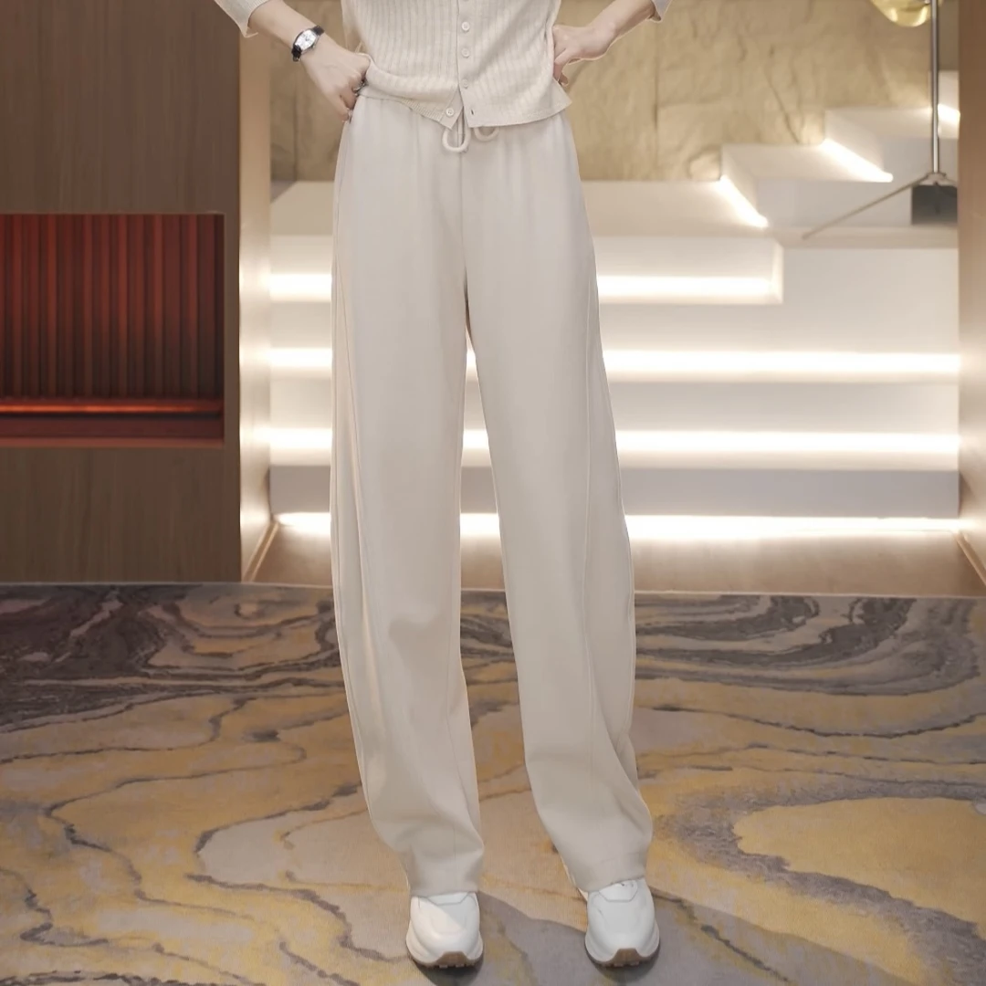 【渲渲推荐】Q86C-6688早秋气质休闲时尚系带弯刀裤