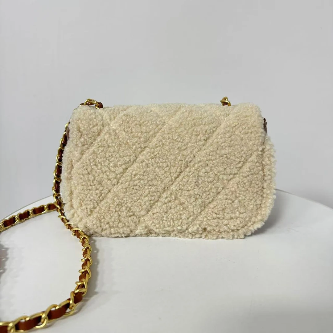 新款小号棕色百搭复古链条包