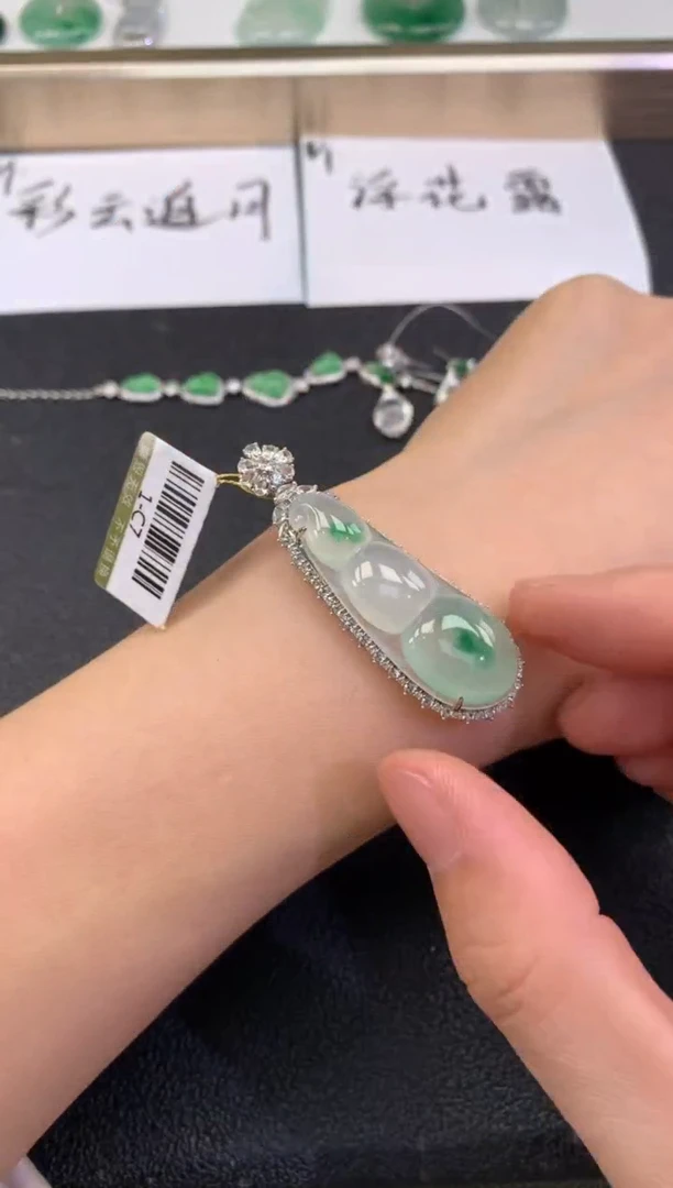 【闪购商品】翡翠颈饰18K金镶嵌